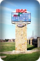 IBOC Christmas Message on Electronic Sign